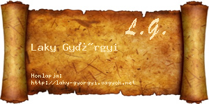 Laky Györgyi névjegykártya